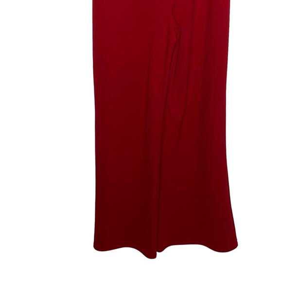 Agaci Womens Size Small Red Ruffle Jumpsuit Jumper Off‎ The Shoulder Stretch - Picture 3 of 6